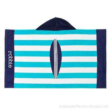 Wholesale Customized Terry Cloth Poncho Hooded Beach Towel